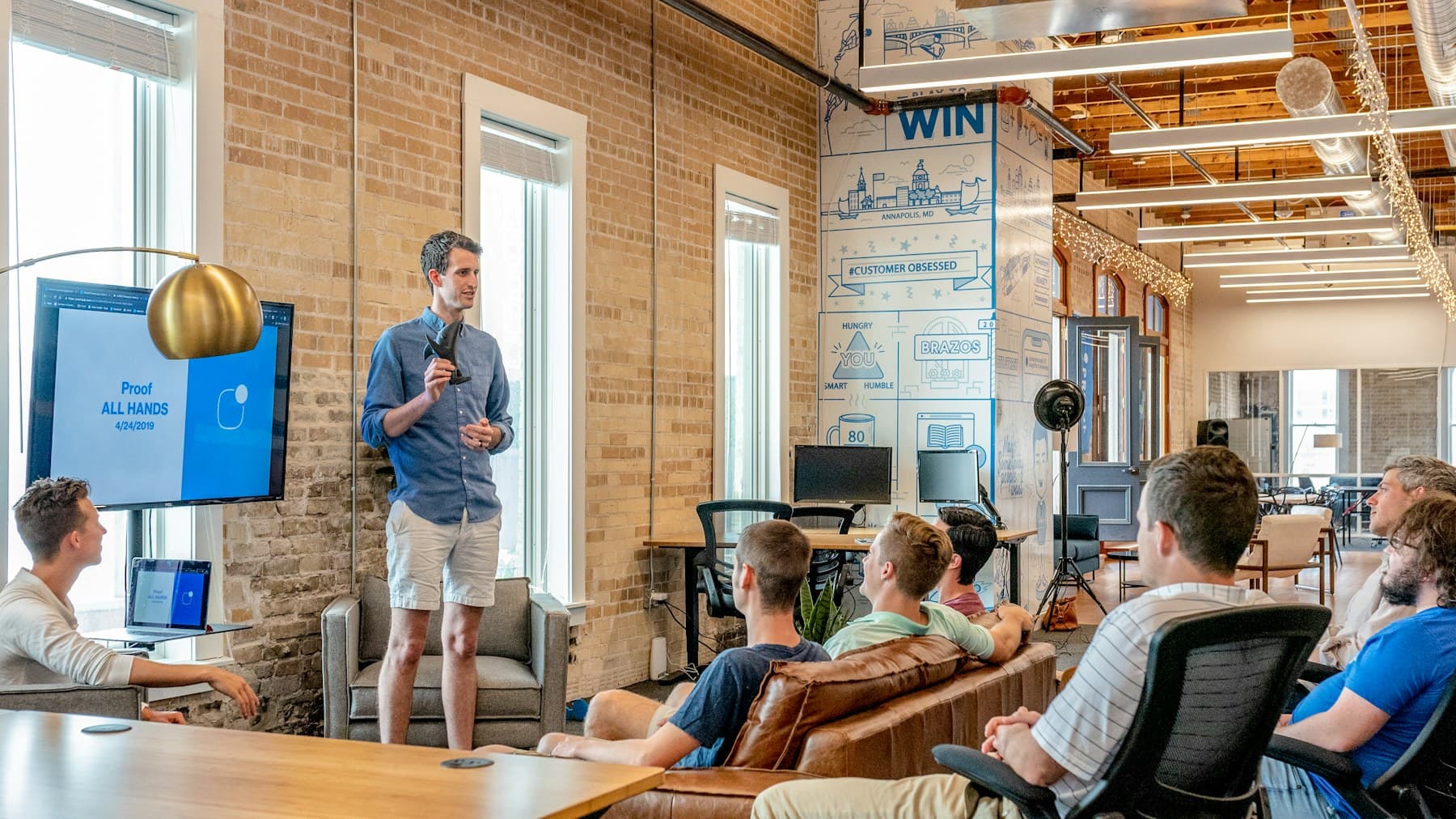 Professional team collaborating in an office
